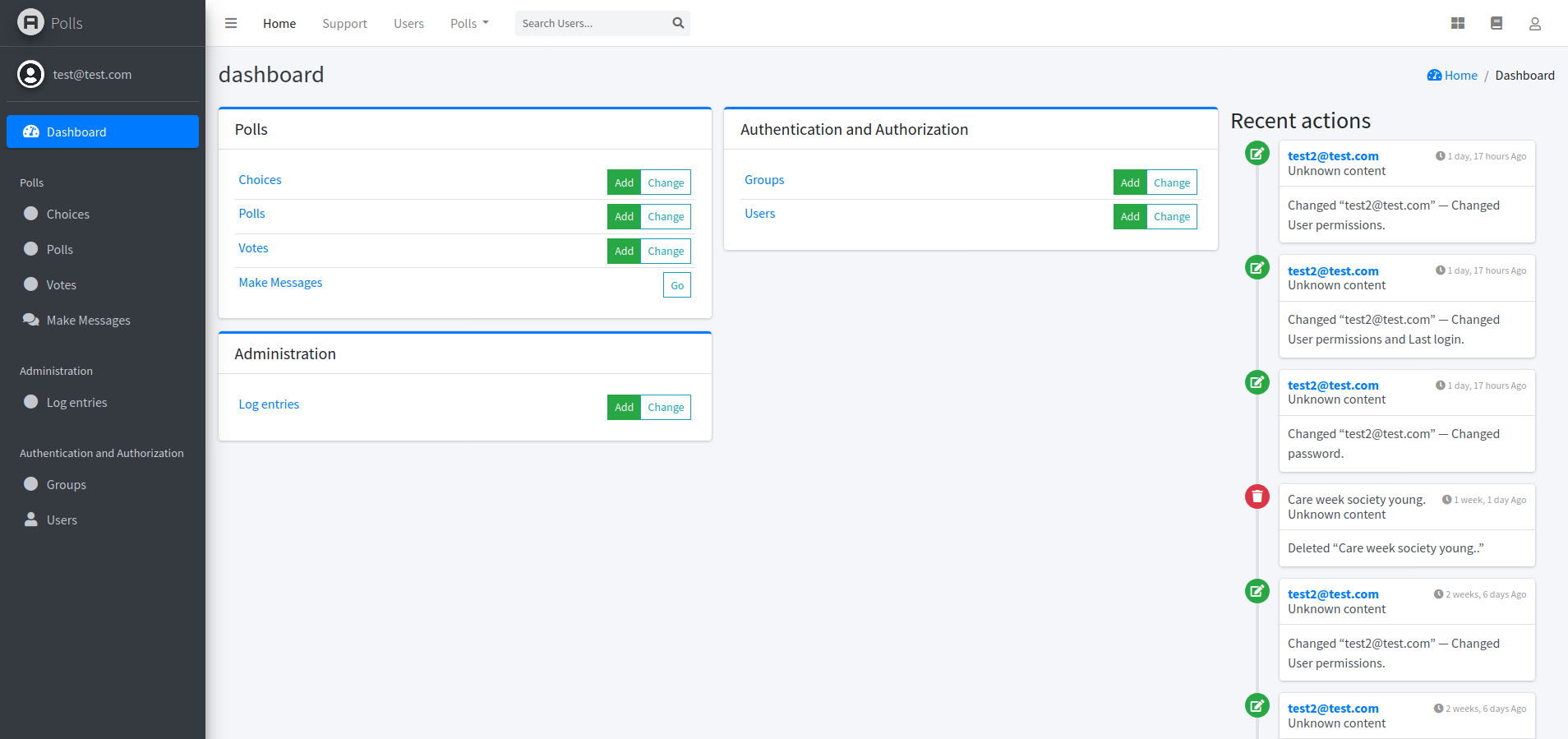 A Django Jazzmin screenshot