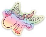 Django pony holo sticker